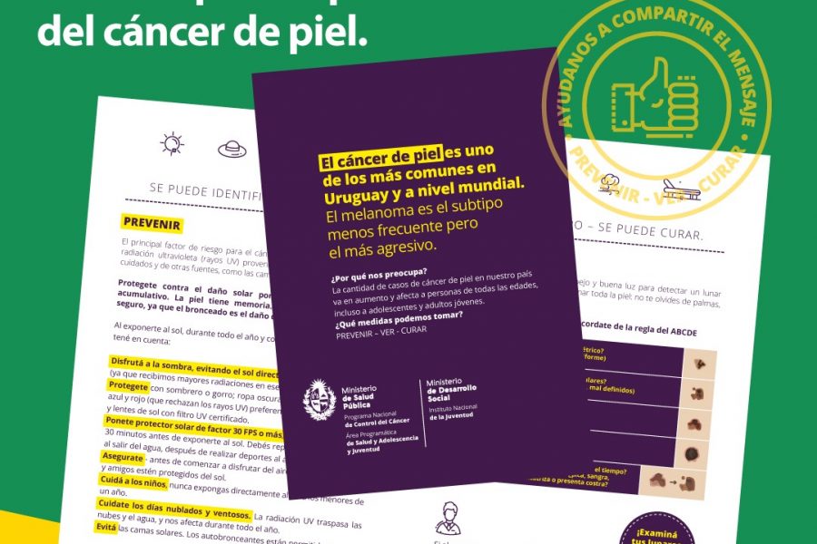 Compartimos las recomendaciones del MSP para la prevención del cáncer de piel