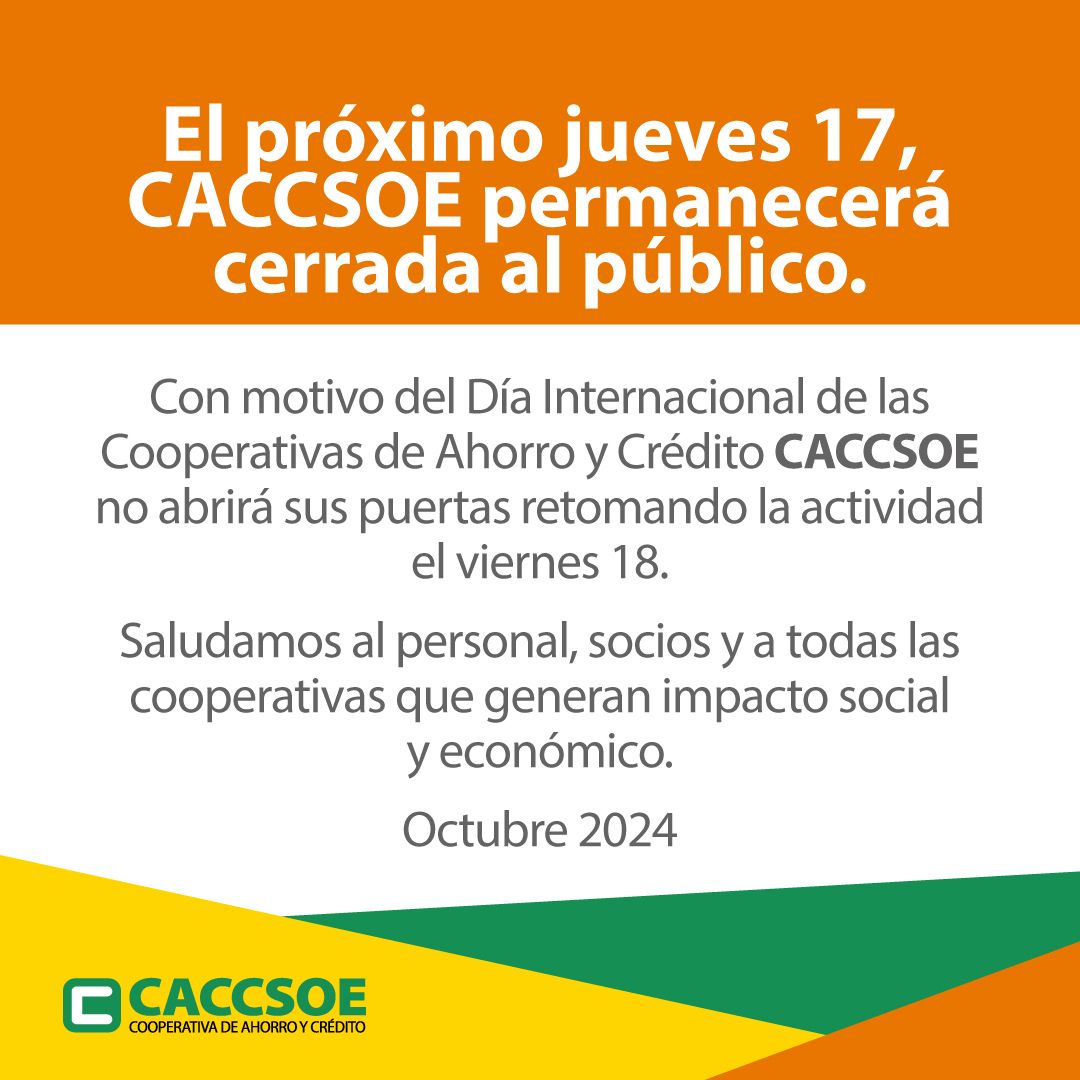 Jueves 17 cerrado