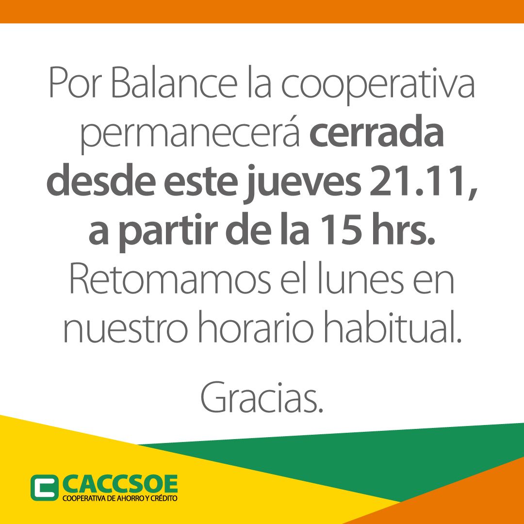 Cooperativa cerrada desde jueves 21
