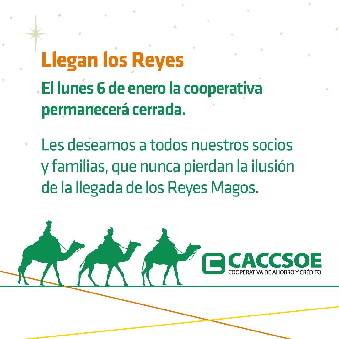 El lunes 6 de enero la cooperativa permanecerá cerrada