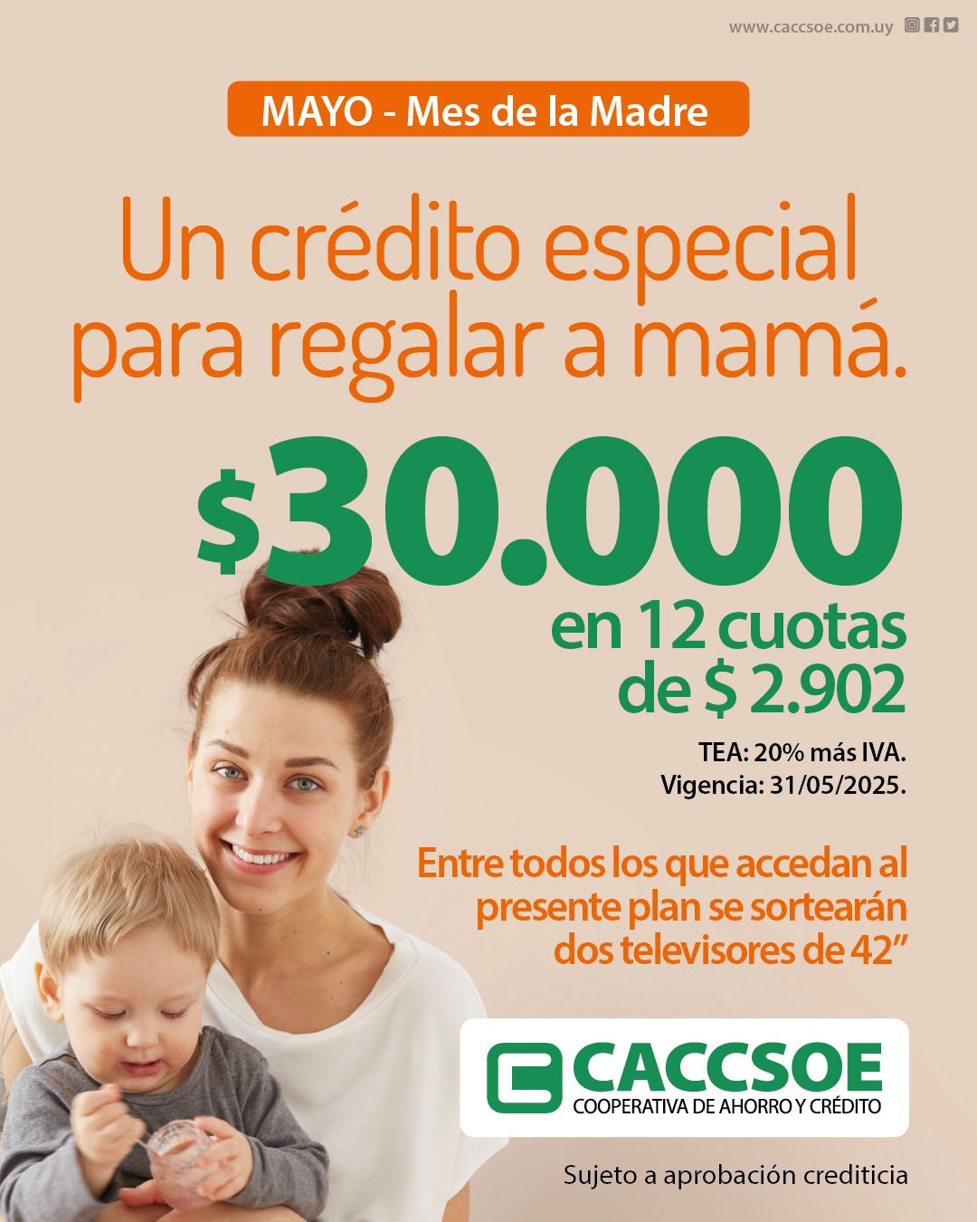 Un crédito especial para regalar a Mamá