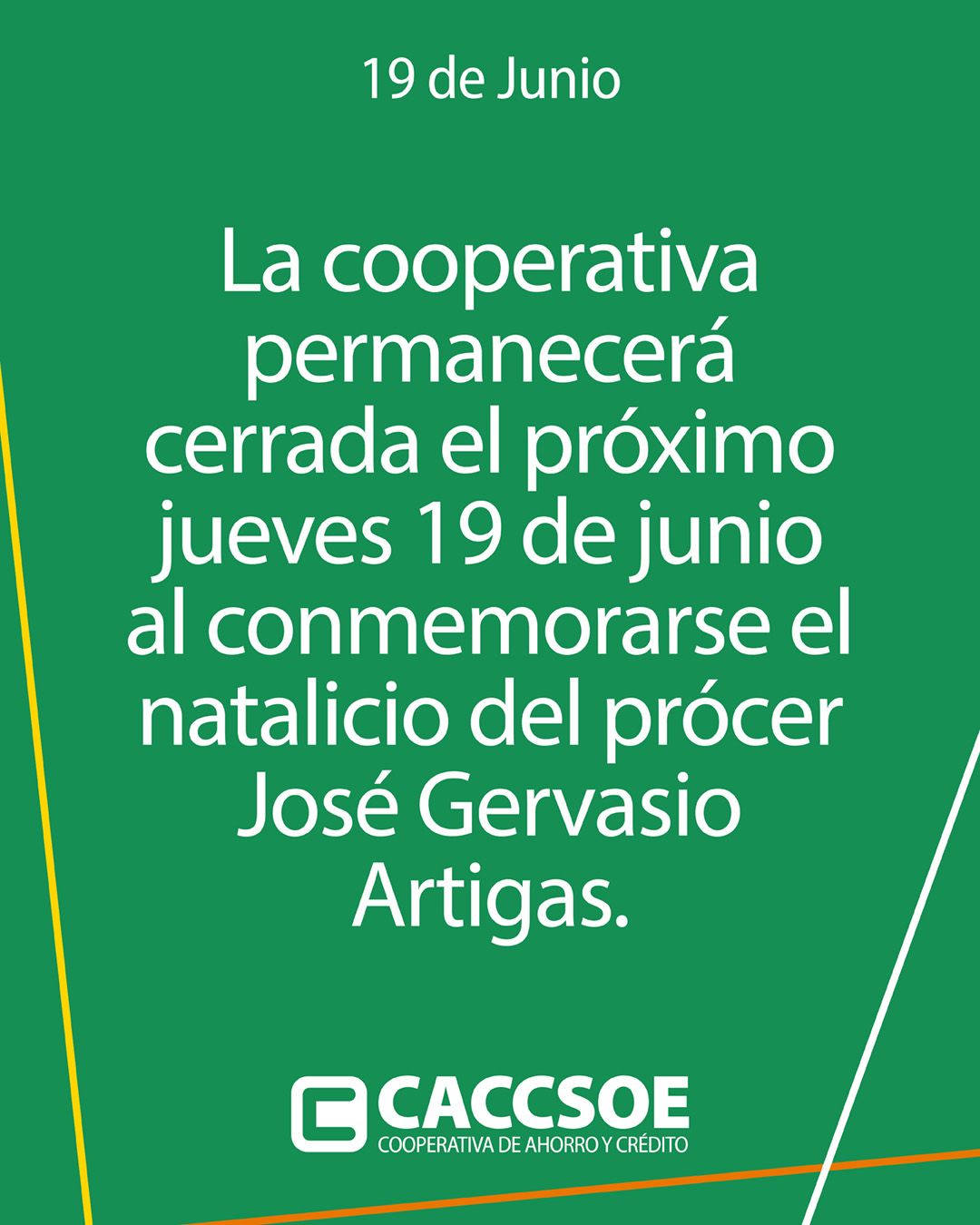 Jueves 19 cerrado