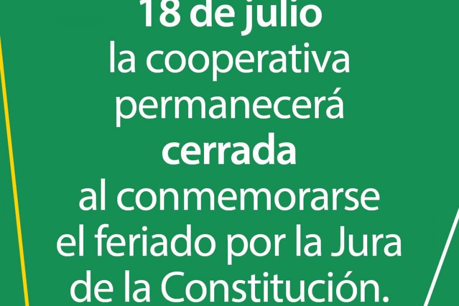 18 de julio estamos cerrado